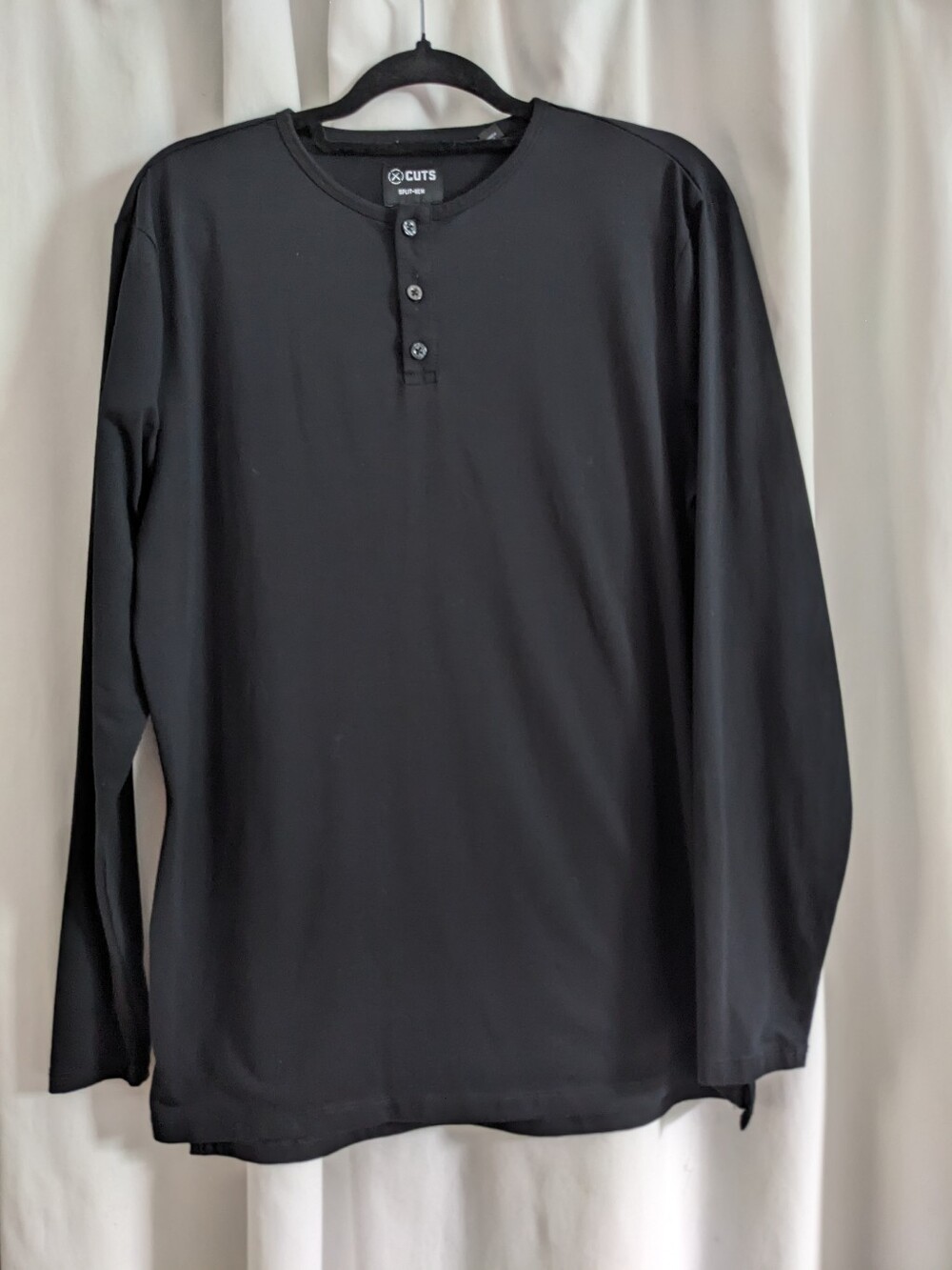 Cuts Split Hem Shirt Mens Size L Long Sleeve